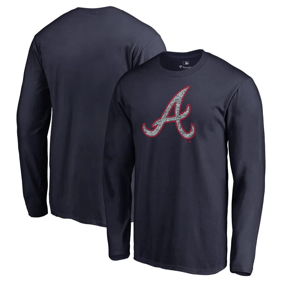 Women's Atlanta Braves Fanatics Branded Navy Logo Pullover