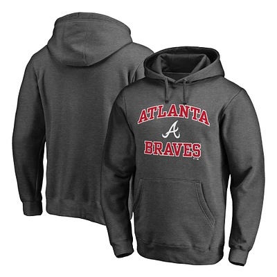 Men's Fanatics Charcoal Atlanta Braves Heart & Soul Pullover Hoodie