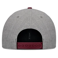 Men's Fanatics Gray/Maroon Atlanta Braves Elements Felt Chainstitch Snapback Hat