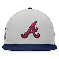 Men's Fanatics Gray/Navy Atlanta Braves Glory Days Two-Tone Snapback Hat