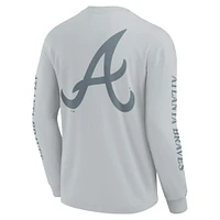 Men's Fanatics  Gray Atlanta Braves Elements Strive Long Sleeve T-Shirt