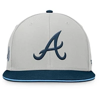 Men's Fanatics Gray Atlanta Braves Knuckleball Snapback Hat
