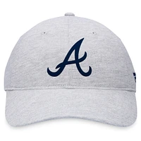 Men's Fanatics Gray Atlanta Braves Logo Adjustable Hat