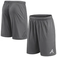 Men's Fanatics Gray Atlanta Braves Primary Logo Shorts