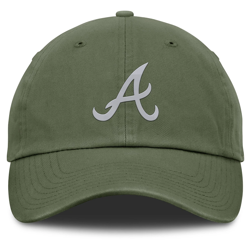 Casquette ajustable Atlanta Braves Elements Utopia verte Fanatics pour hommes