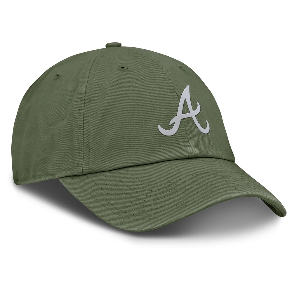 Casquette ajustable Atlanta Braves Elements Utopia verte Fanatics pour hommes