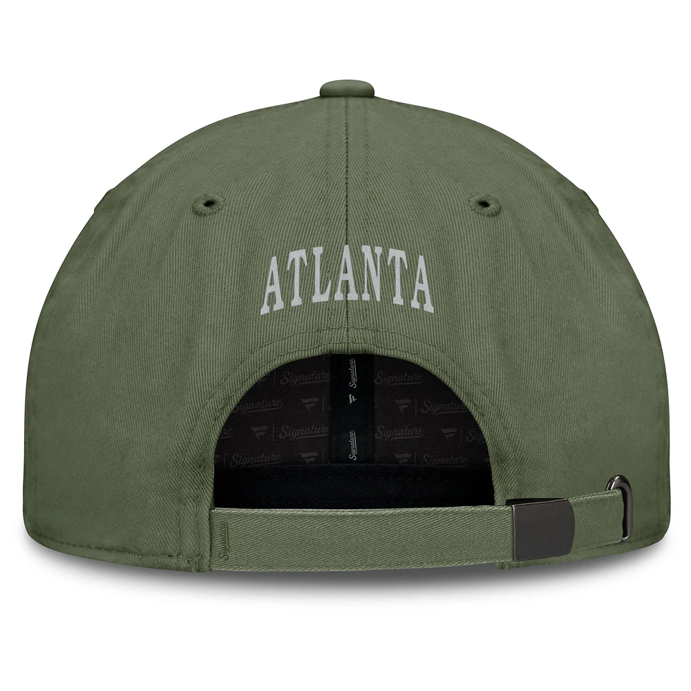 Casquette ajustable Atlanta Braves Elements Utopia verte Fanatics pour hommes