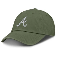 Casquette ajustable Atlanta Braves Elements Utopia verte Fanatics pour hommes