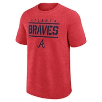 T-shirt Fanatics pour homme, rouge chiné, de qualité supérieure