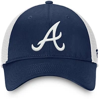 Men's Fanatics Navy/White Atlanta Braves Team Core Unstructured Trucker Adjustable Hat