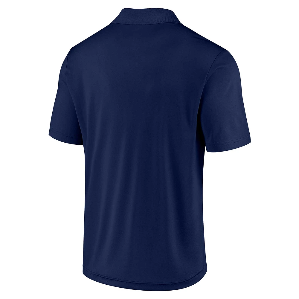 Ensemble de deux polos avec logo Fanatics pour hommes, bleu marine/blanc, Atlanta Braves