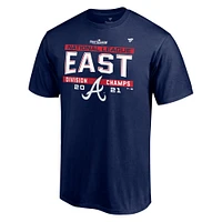 T-shirt pour hommes Fanatics Navy Atlanta Braves 2021 NL East Division Champions Big & Tall Locker Room