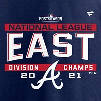 T-shirt pour hommes Fanatics Navy Atlanta Braves 2021 NL East Division Champions Big & Tall Locker Room