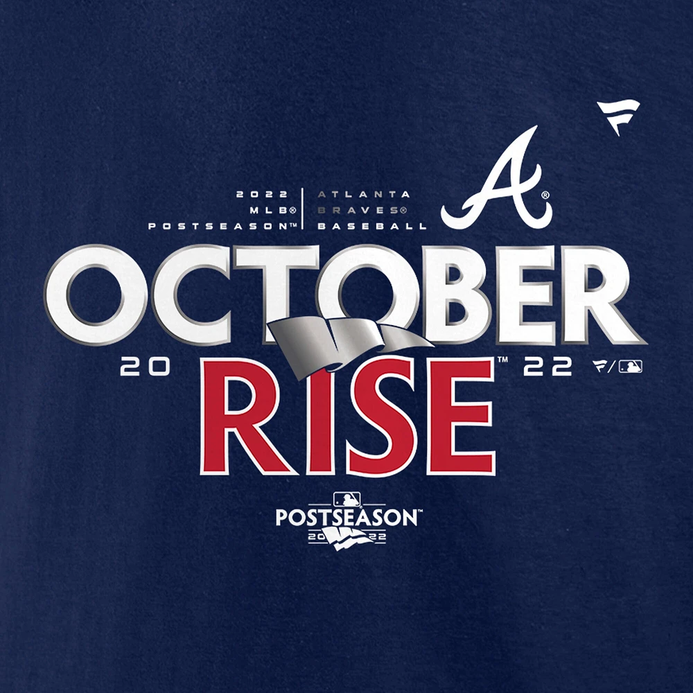 Men's Fanatics Navy Atlanta Braves 2022 Postseason Locker Room T-Shirt