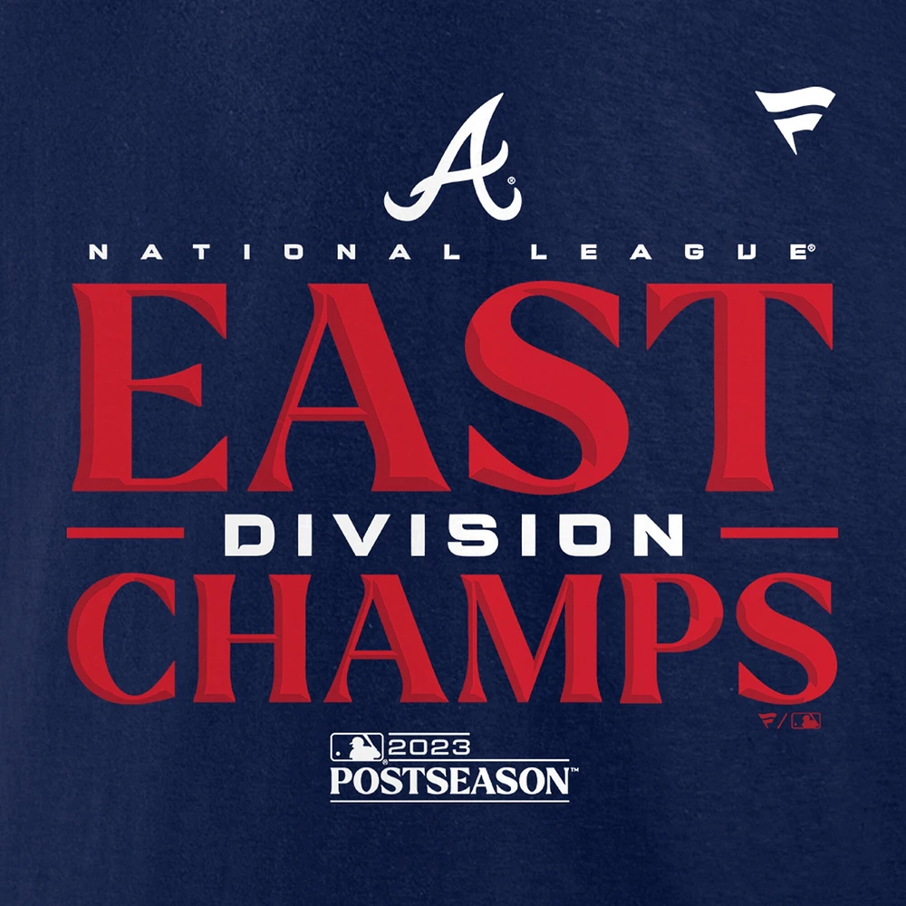 T-shirt Fanatics Navy Atlanta Braves 2023 NL East Division Champions Locker Room pour hommes, grand et