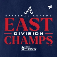 T-shirt Fanatics Navy Atlanta Braves 2023 NL East Division Champions Locker Room pour hommes, grand et