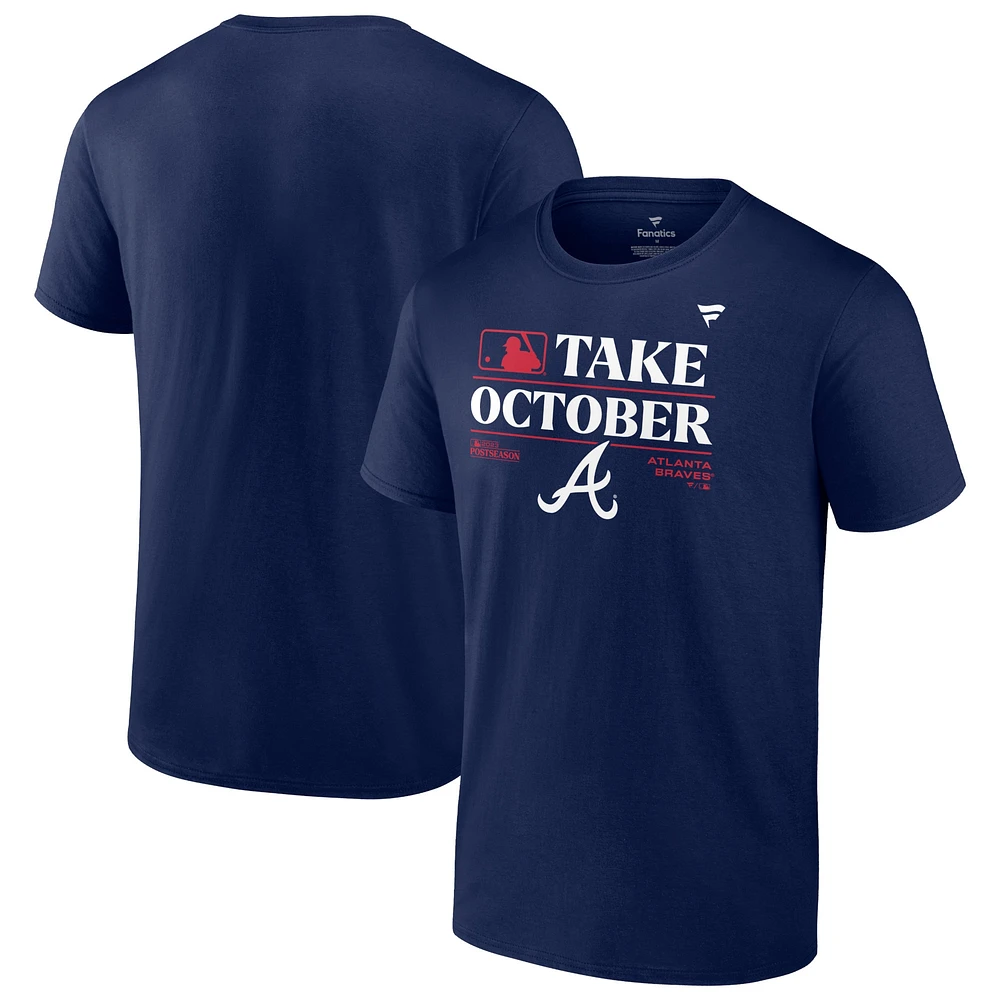 T-shirt Fanatics Navy pour homme des vestiaires Atlanta Braves 2023 après la saison