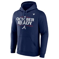 Men's Fanatics Navy Atlanta Braves 2024 MLB Postseason Locker Room Pullover Hoodie