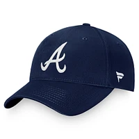 Casquette réglable Fanatics Navy Atlanta Braves Core pour hommes