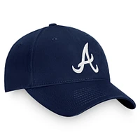 Casquette réglable Fanatics Navy Atlanta Braves Core pour hommes