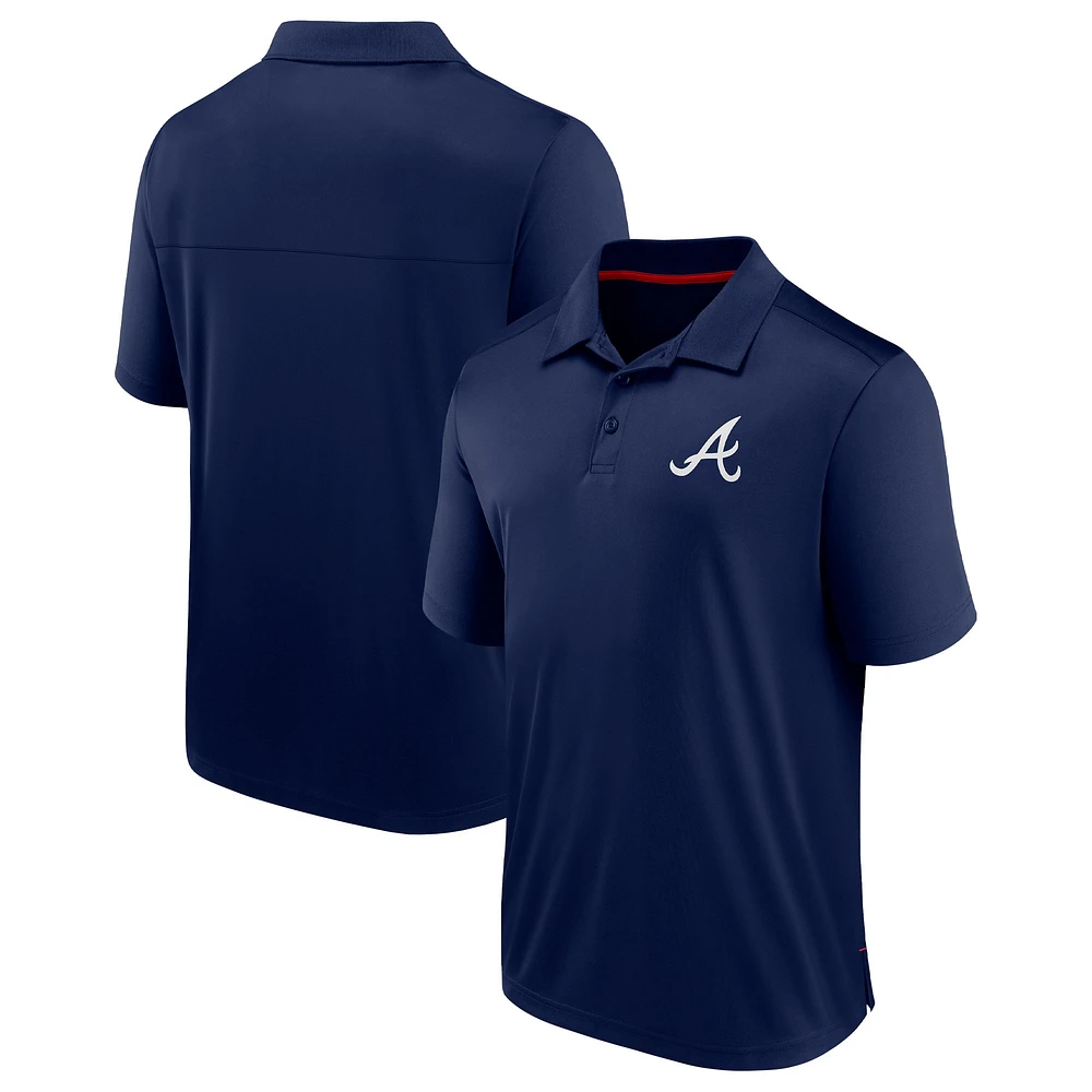 Polo bleu marine Fanatics Atlanta Braves Hands Down pour hommes