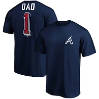 T-shirt de l'équipe numéro un des papas Atlanta Braves Fanatics pour hommes, bleu marine