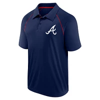 Polo raglan Atlanta Braves Strong Alone bleu marine pour homme Fanatics