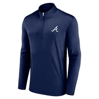 Men's Fanatics Navy Atlanta Braves Underdog Mindset - Quarter-Zip Jacket