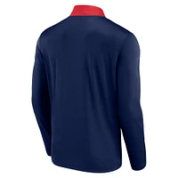 Men's Fanatics Navy Atlanta Braves Unstoppable Quarter-Zip Top