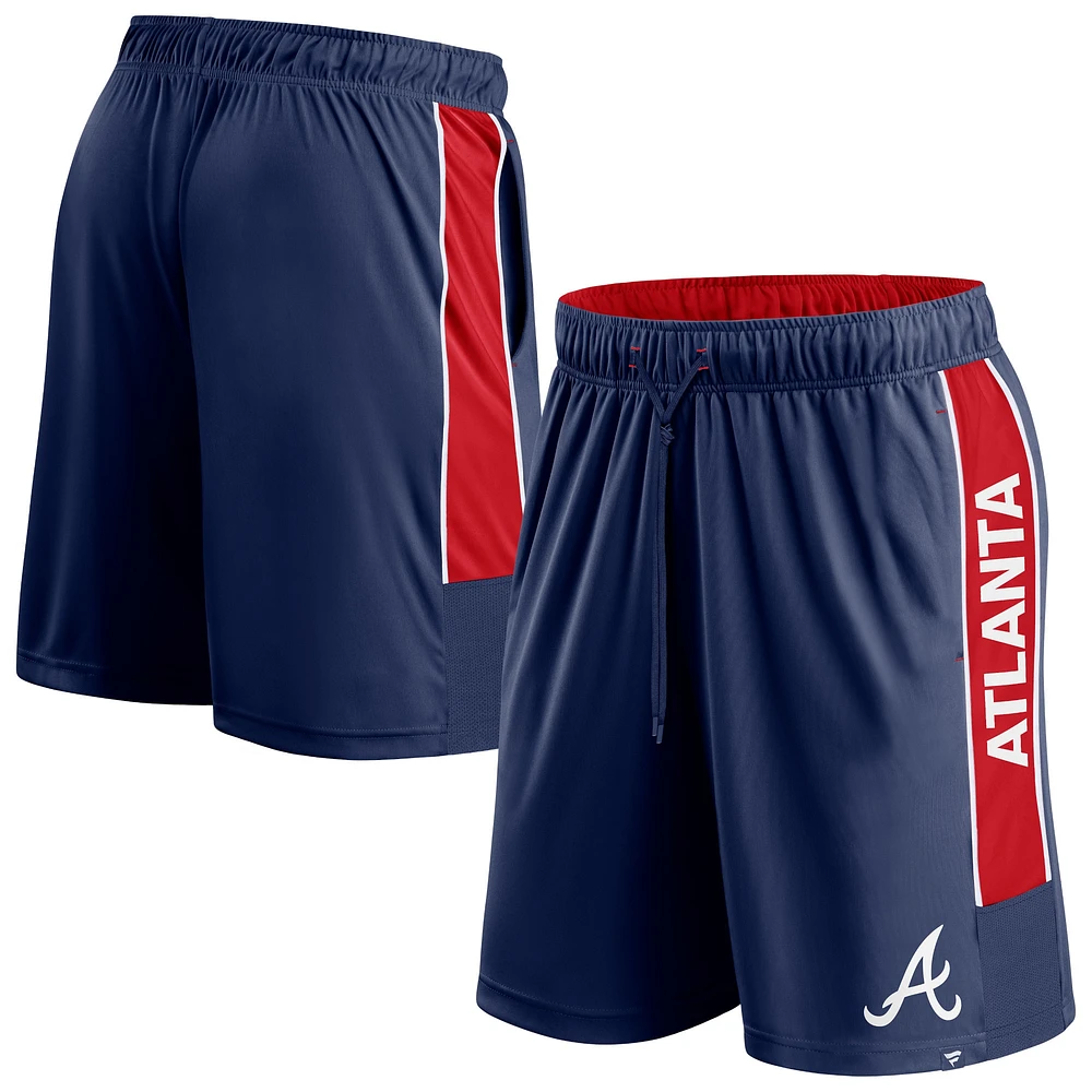 Short de défenseur Win The Match des Atlanta Braves Fanatics pour hommes, bleu marine