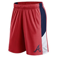 Short rouge avec logo principal des Atlanta Braves Fanatics pour hommes