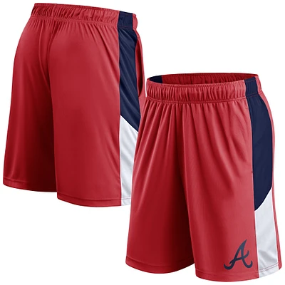 Short rouge avec logo principal des Atlanta Braves Fanatics pour hommes