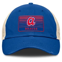 Men's Fanatics  Royal/Natural Atlanta Braves Cooperstown Collection Eastbound Mesh Adjustable Hat