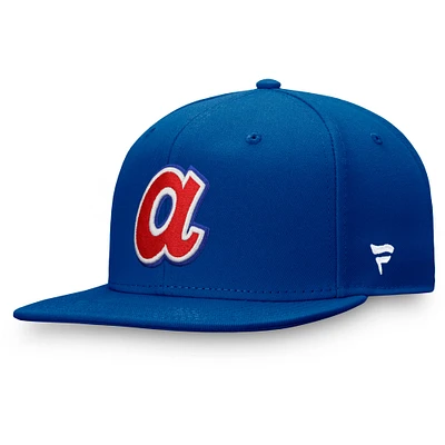 Casquette Snapback Fanatics Royal Atlanta Braves Cooperstown Collection pour hommes