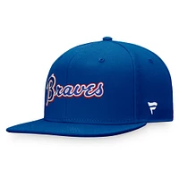 Casquette ajustée Fanatics Royal Atlanta Braves Cooperstown pour hommes