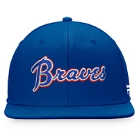 Casquette ajustée Fanatics Royal Atlanta Braves Cooperstown pour hommes