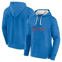 Men's Fanatics Royal Atlanta Braves Plan for Adversity Henley Fleece Pullover Hoodie