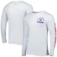 Men's Fanatics White Atlanta Braves Pressbox Long Sleeve T-Shirt