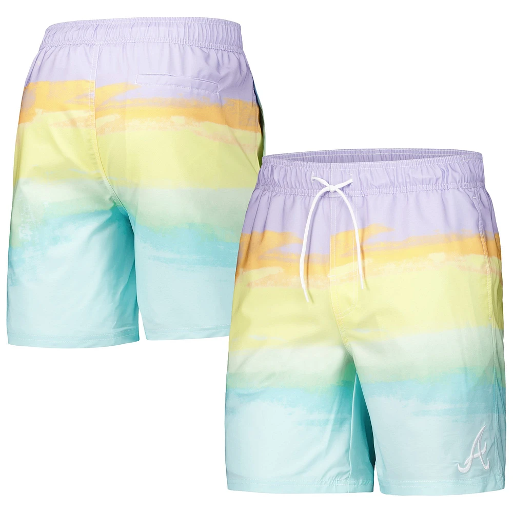 Short de bain G-III Sports by Carl Banks Atlanta Braves Perfect Game Volley pour hommes