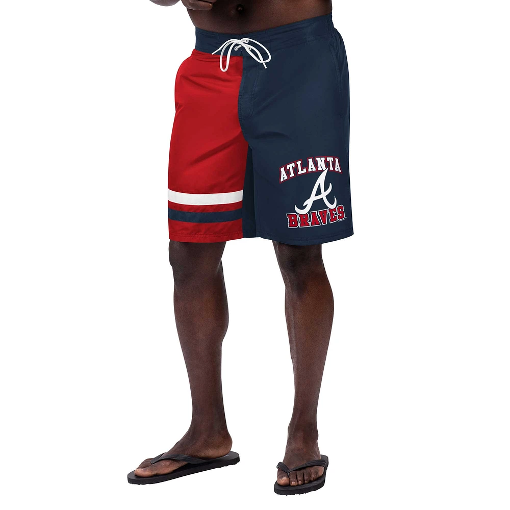 Men's G-III Sports by Carl Banks Navy Atlanta Braves Anchor Swim Trunks