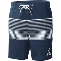 Short de bain Atlanta Braves Coastline Volley G-III Sports by Carl Banks pour homme, bleu marine