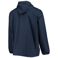 Men's G-III Sports by Carl Banks Navy Atlanta Braves Double Play Hoodie Full-Zip Jacket