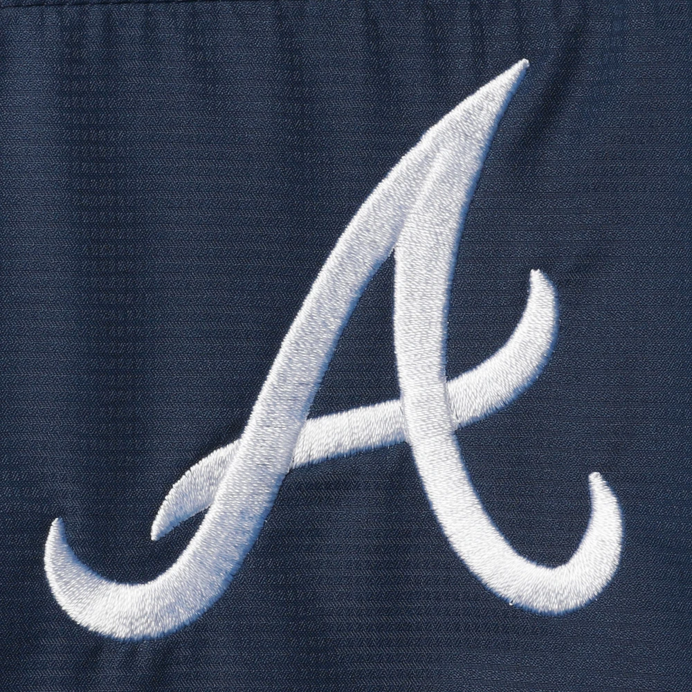 Men's G-III Sports by Carl Banks Navy Atlanta Braves Double Play Hoodie Full-Zip Jacket