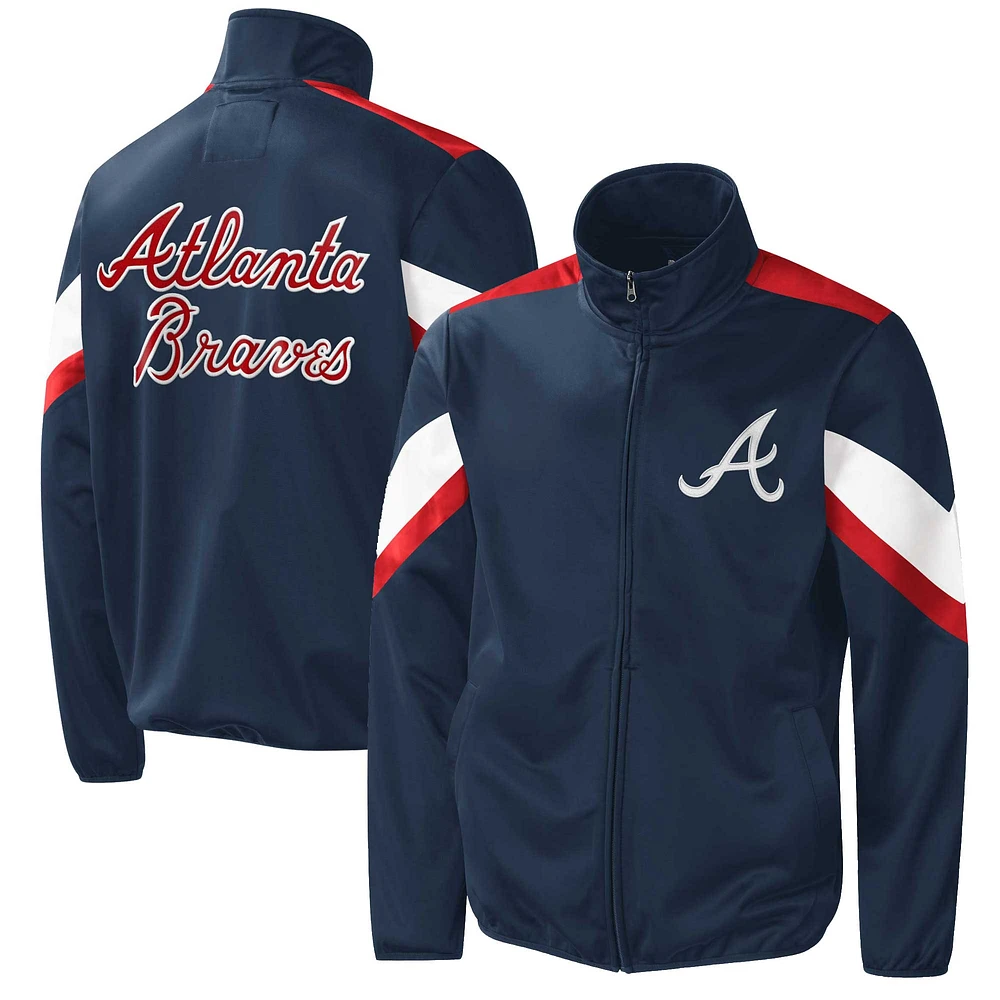 Blouson à glissière pleine longueur Atlanta Braves G-III Sports by Carl Banks pour homme