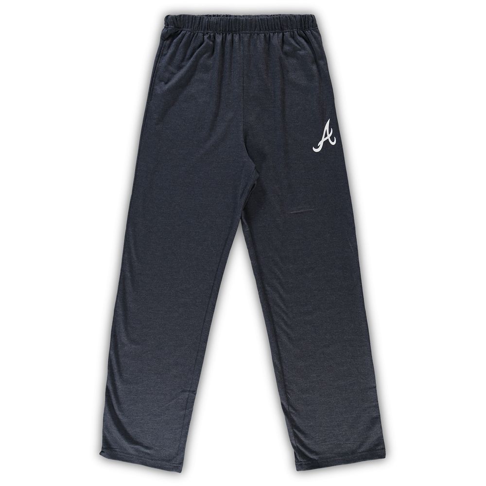 Men's Heathered Navy Atlanta Braves Big & Tall Pajama Pants