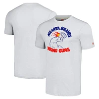 Men's Homage Gray Atlanta Braves Doodle Collection Young Guns Tri-Blend T-Shirt