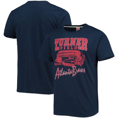 Men's Milwaukee Brewers Homage Royal Milwaukee County Stadium Tri-Blend T- Shirt