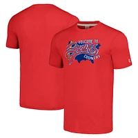 Men's Homage  Red Atlanta Braves Welcome to Country Hyper Local Tri-Blend T-Shirt