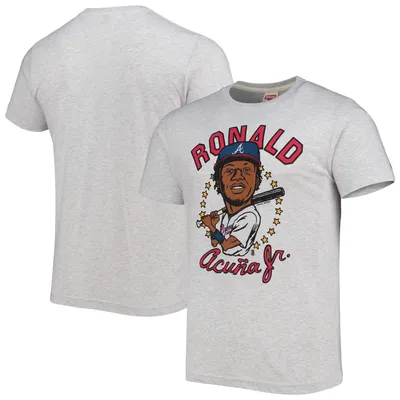 Ronald Acuna Jr. Atlanta Braves Homage Caricature Tri-Blend T-Shirt - White
