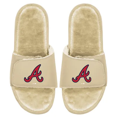 Atlanta Braves ISlide Dune Faux Fur Slide Sandals - Tan